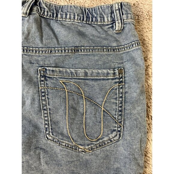 Pure By Ulla Popken Shorts Women’s Size 14 Blue Burmuda New - Picture 11 of 14